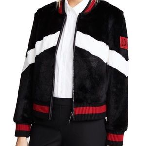 Jocelyn Fur and Leather love bomber jacket